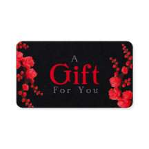 Customizable Red Cherry Blossom Gift Card