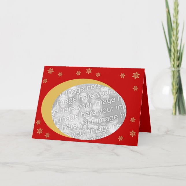 Customizable Red Christmas Card (Front)