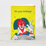 Customizable Red Clown Greeting Card<br><div class="desc">Customizable creepy clown greeting card.  Custom restored,  high quality vintage clown image.</div>