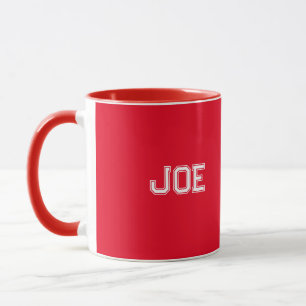 Customizable Red Combo Style Mug Personalized