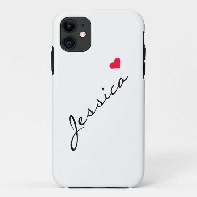 Customizable Red Heart iPhone Case (Back)