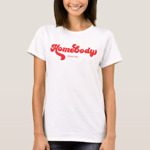 Customizable Red Homebody Since Vintage Type T-Shirt