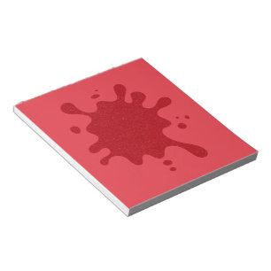 Customizable Red Ink Splash Notepad