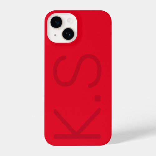 Customizable Red Monogram Phone Case