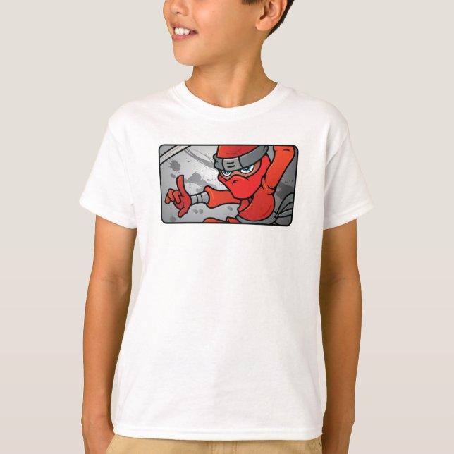 Customizable Red Ninja Design T-Shirt (Front)