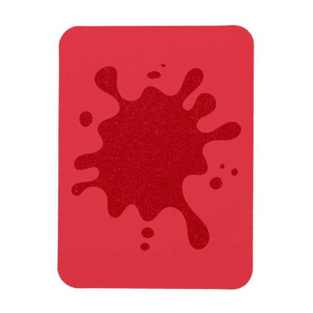 Customizable Red-on-Red Magnet – Bold Splash (Vertical)