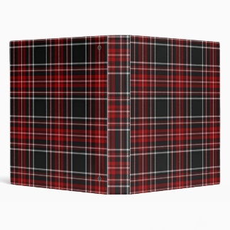 Customizable Red Plaid Binder