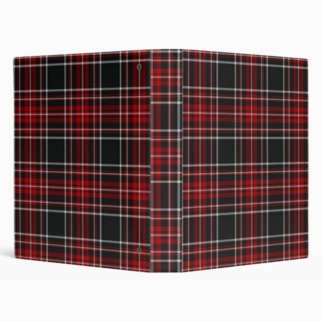 Customizable Red Plaid Binder (Background)