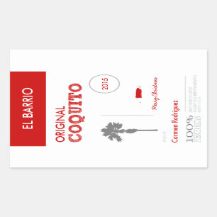 Customizable Red Puerto Rican Coquito Rectangular Sticker