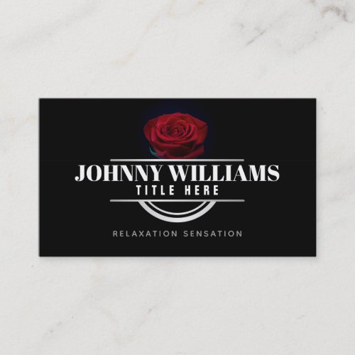 Customizable Red Rose Business Cards