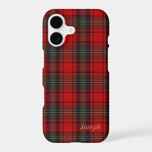 Customizable Red Scottish Tartan Cell Phone Case  (Back)