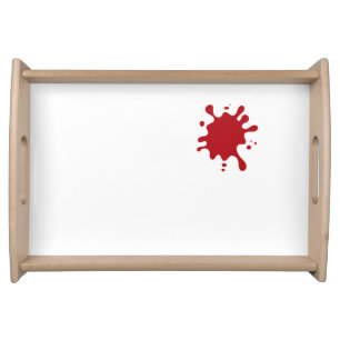 Customizable Red Splash Serving Tray