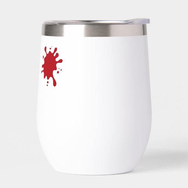 Customizable Red Splash Wine Tumbler (Left)
