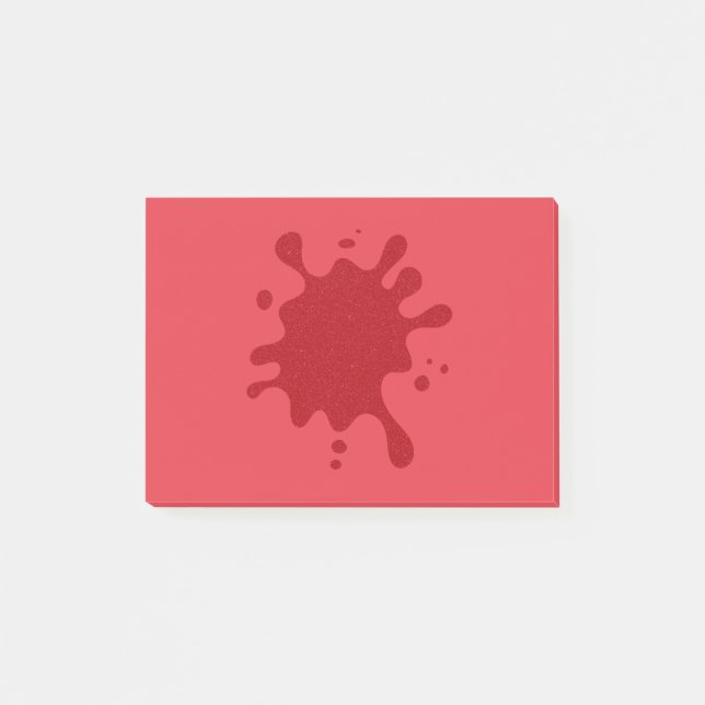 Customizable Red Splatter Sticky Notes (Front)