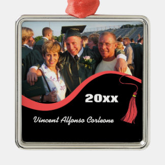 Customizable Red Tassel Graduation Ornament