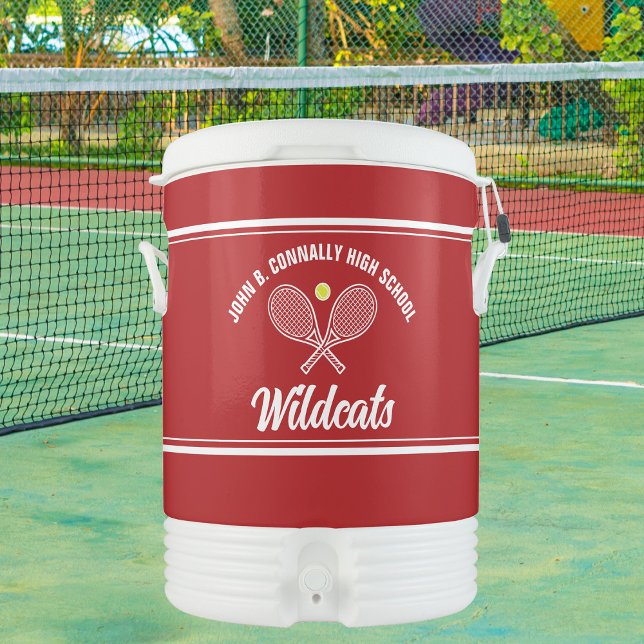 Customizable Red Tennis Team Beverage Cooler (Creator Uploaded)