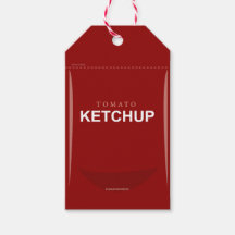 Customizable Red Tomato Ketchup Gift Tag
