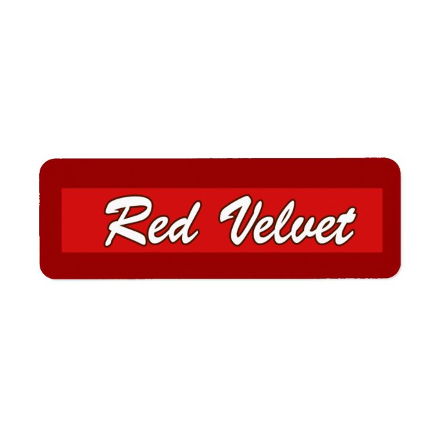 Customizable Red Velvet Bakery Labels (Front)