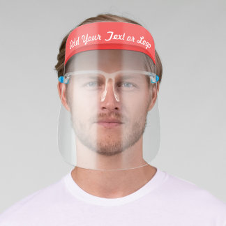 Customizable Red Visor Face Shield