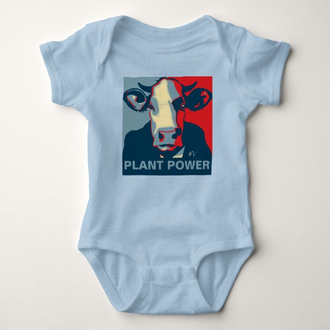 Customizable Red White Blue Pop Art Cow Jumper Baby Bodysuit (Front)