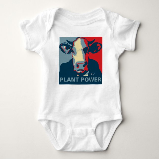 Customizable Red White Blue Pop Art Cow Jumper Baby Bodysuit (Front)