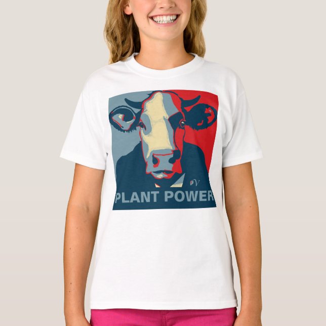 Customizable Red White Blue Pop Art Cow Tshirt (Front)