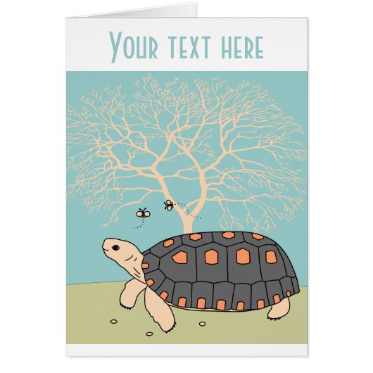 Customizable Redfoot Tortoise Card (Front)