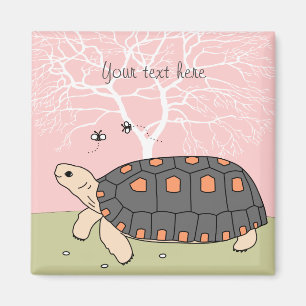 Customizable Redfoot Tortoise Magnet