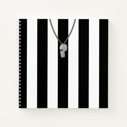 Customizable Referee Stripey Jersey Notebook