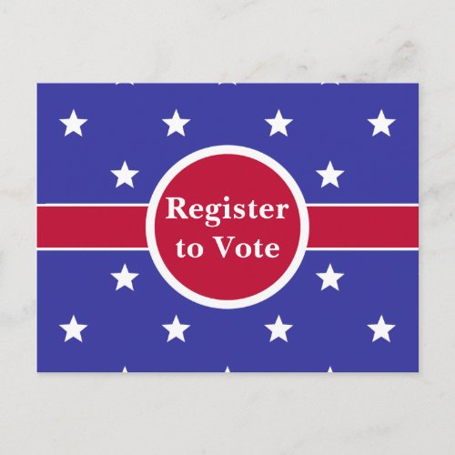 Customizable Register to Vote Postcards
