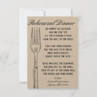 Customizable Rehearsal Dinner Card
