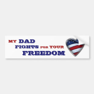 Customizable Relation Patriotic Fight for Freedom Bumper Sticker