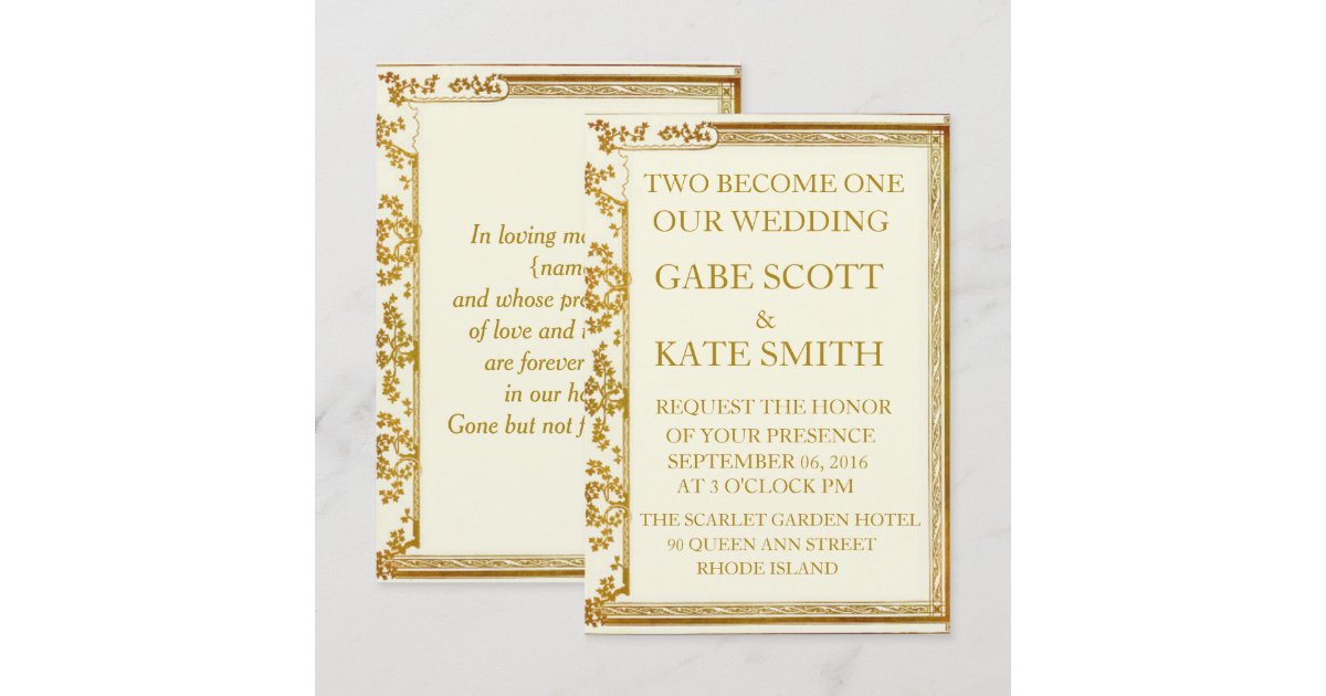 Reme Invitation Customizable Remembrance WEDDING INVITATION | Zazzle