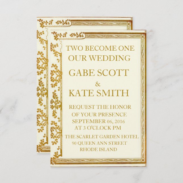 Customizable Remembrance WEDDING INVITATION (Front/Back)