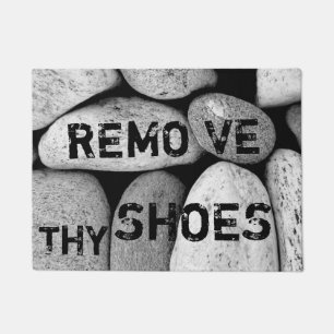Customizable "Remove Thy Shoes" Fun Cool Unique Doormat