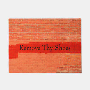 Customizable "Remove Thy Shoes" Fun Cool Unique Doormat