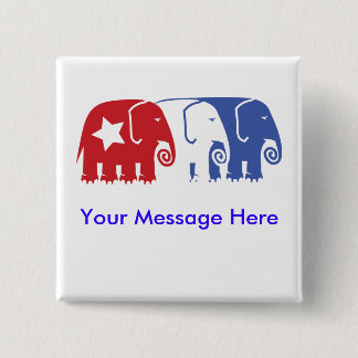 Customizable Republican Elephants Pinback Button
