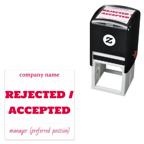 Customizable Response Modern Corporate Red Self_inking Stamp