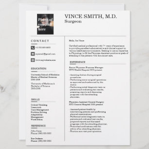 Customizable Resume Template with Photo 10 Letterhead