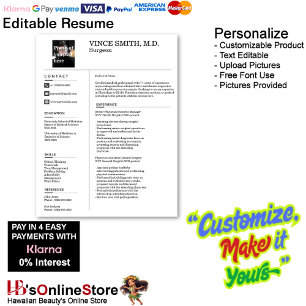 Customizable Resume Template with Photo 10 Letterhead