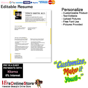 Customizable Resume Template with Photo 11 Letterhead