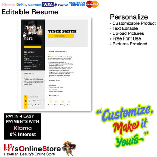 Customizable Resume Template with Photo 15 Letterhead