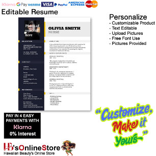 Customizable Resume Template with Photo 18 Letterhead