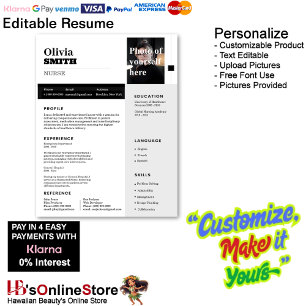 Customizable Resume Template with Photo 19 Letterhead