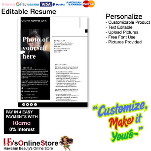 Customizable Resume Template with Photo 3 Letterhead