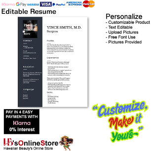 Customizable Resume Template with Photo 6 Letterhead