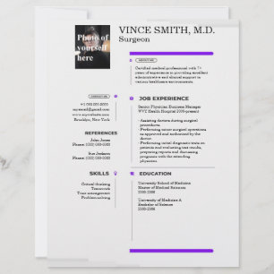 Customizable Resume Template with Photo 8 Letterhead