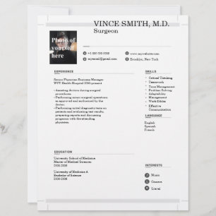 Customizable Resume Template with Photo 9 Letterhead