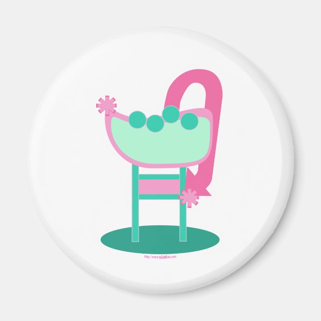 Customizable Retro 50's Sign Magnet (Front)