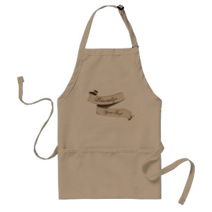 Customizable Retro Banner Old School Vintage Adult Apron